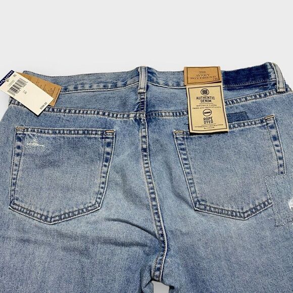 Polo Ralph Lauren Avery Boyfriend Patchwork Distressed Jeans Womens size 31 New - Picture 7 of 12